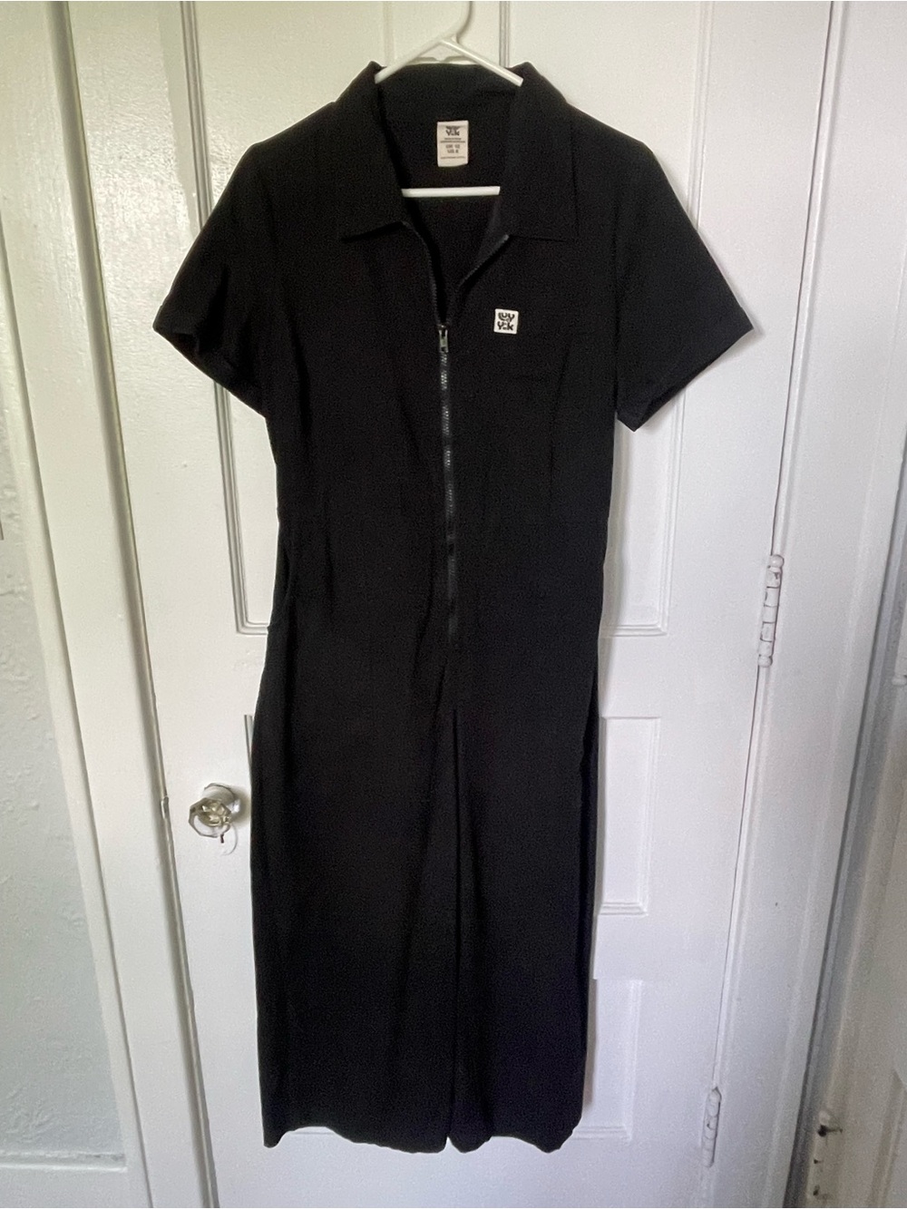 Lucy & Yak Ragan Black Short-Sleeve Zip Jumpsuit